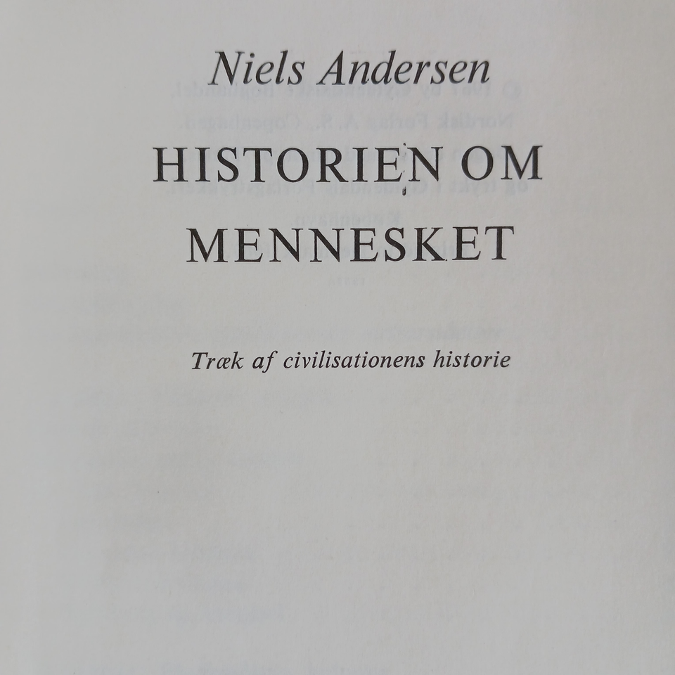 Historien om mennesket : træk af