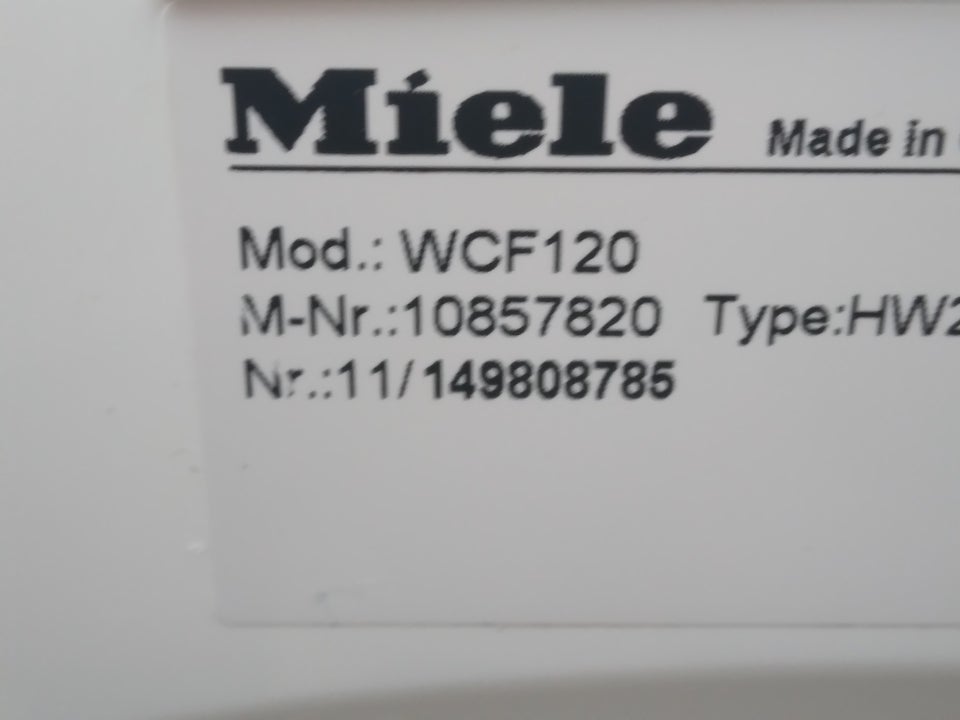 Miele vaskemaskine, VCF120,