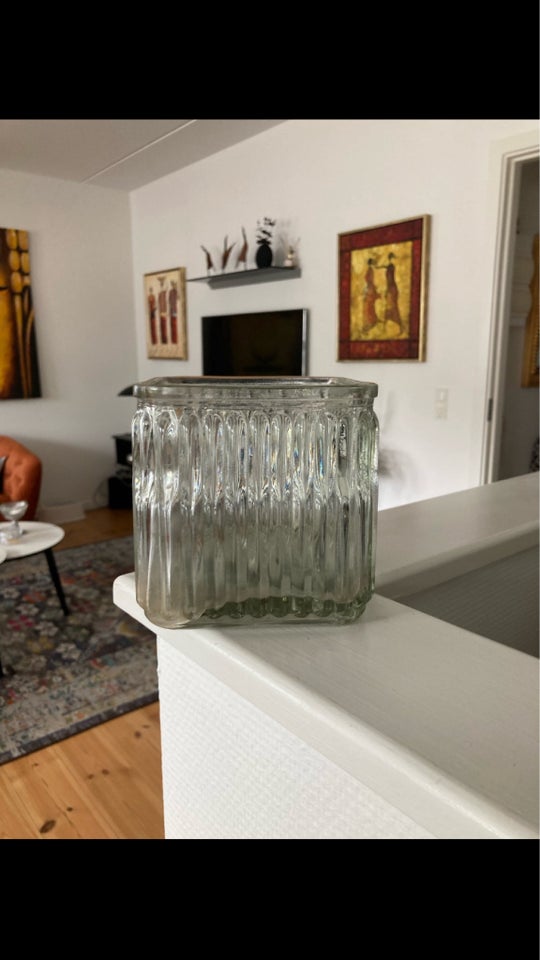 Glas Vase Firkantet