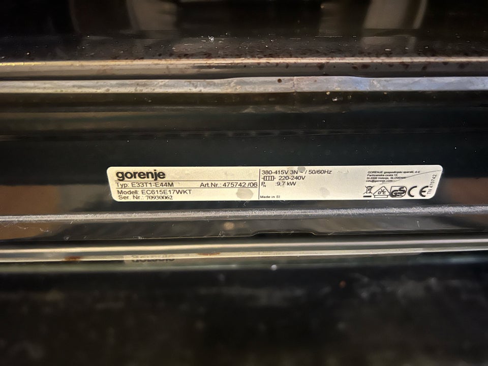 Komfur, Gorenje EC615E17WKT, b: 60