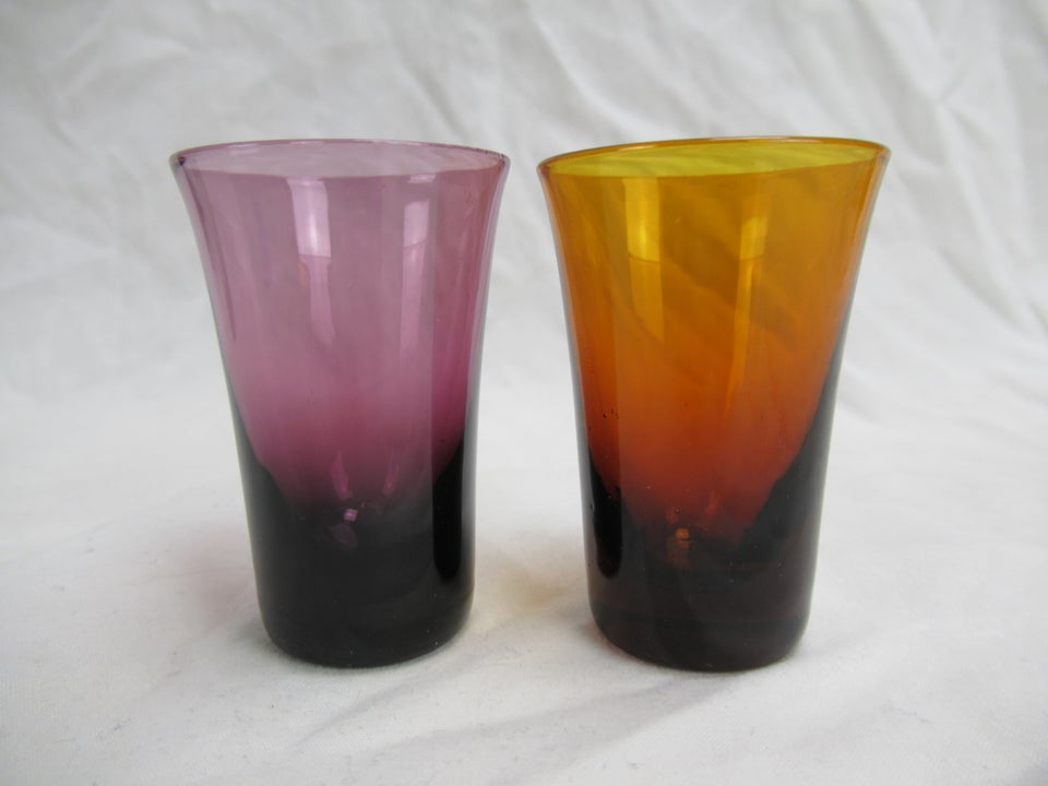 Glas Shotsglas - gammelt farvet