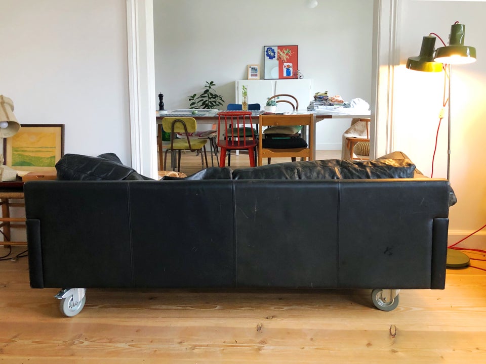 Sofa, læder, 3 pers.