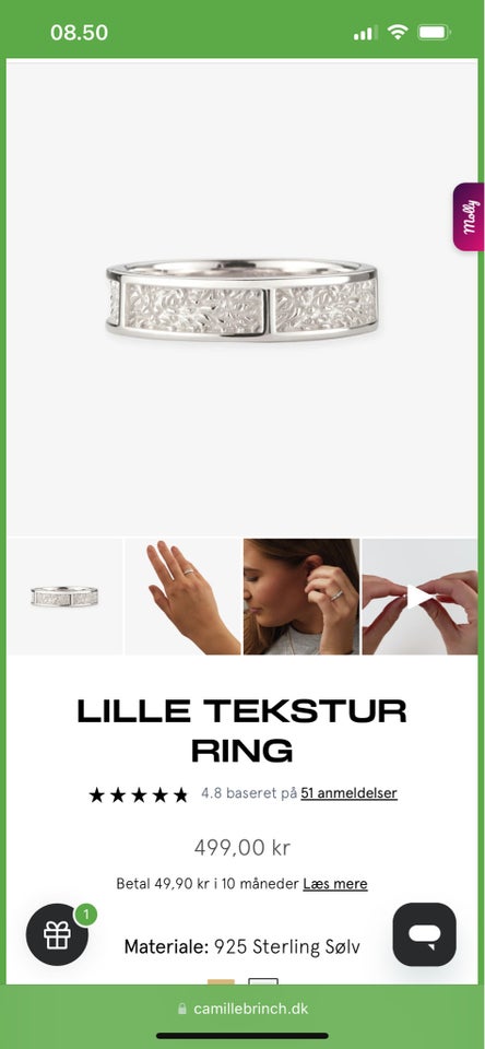 Ring, sølv, Camille Brinch