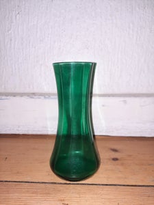 Glas Grøn glas vase 15cm Ca 1960