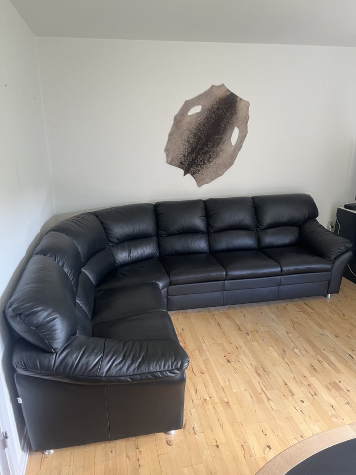 Sofa læder 5 pers