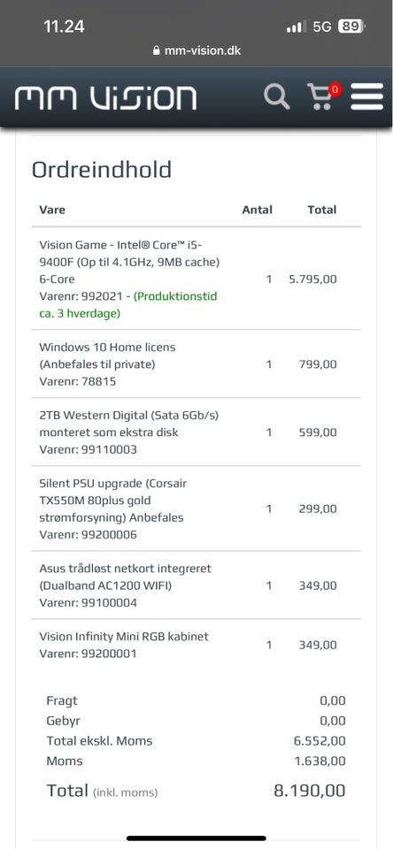 Andet mærke Vision Gaming 41 Ghz