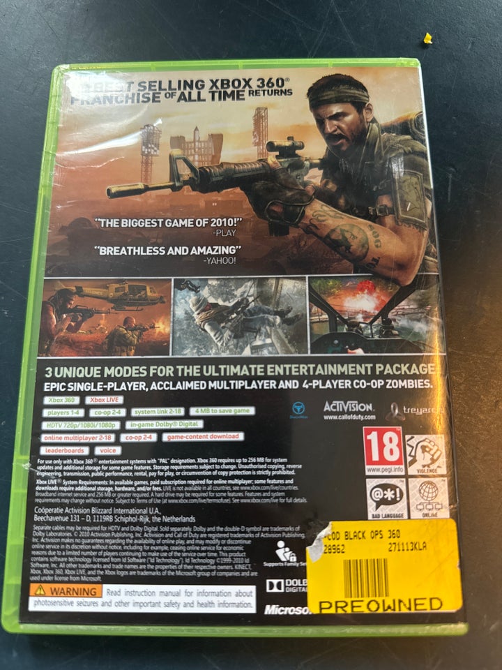 Call of duty - Black Ops til XBOX 360,