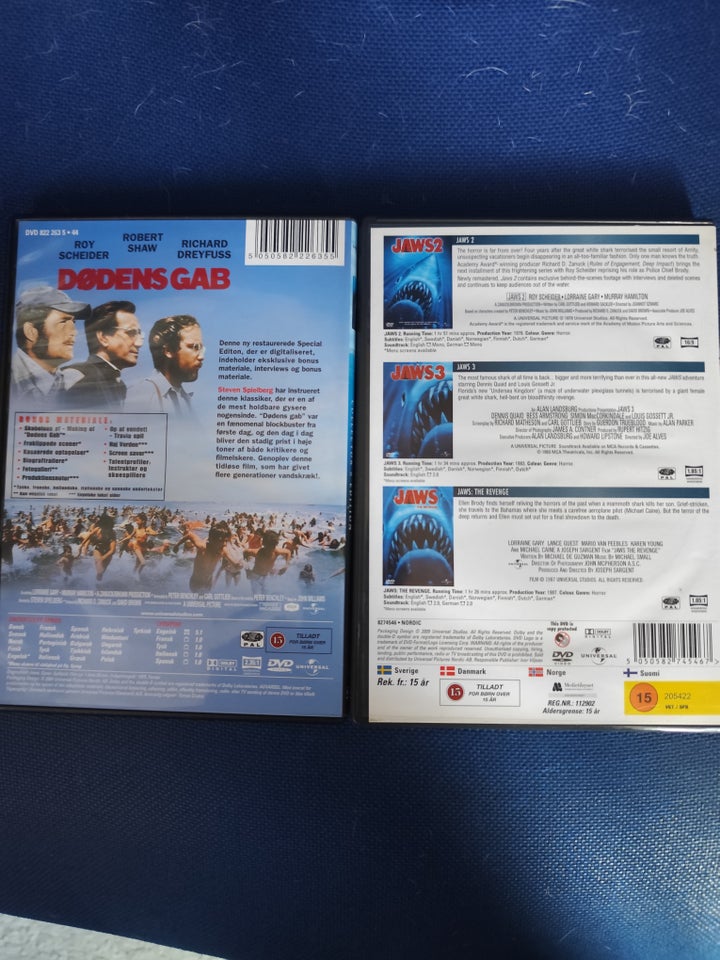 Dødens gab 1-2-3-4, DVD, gyser