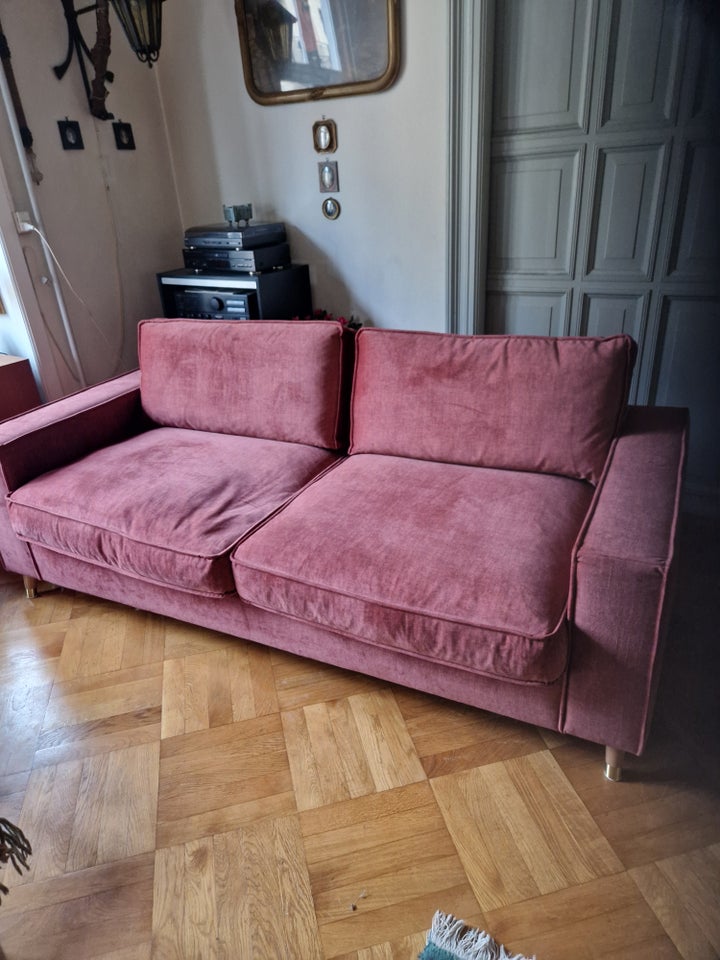 Sofa, velour, 3 pers.