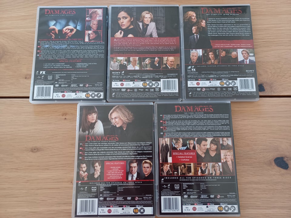 Damages, DVD, TV-serier