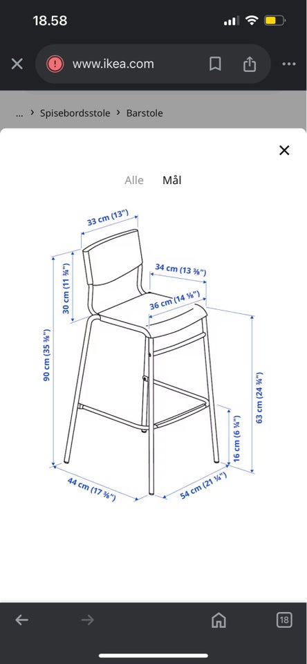 Barstol, IKEA