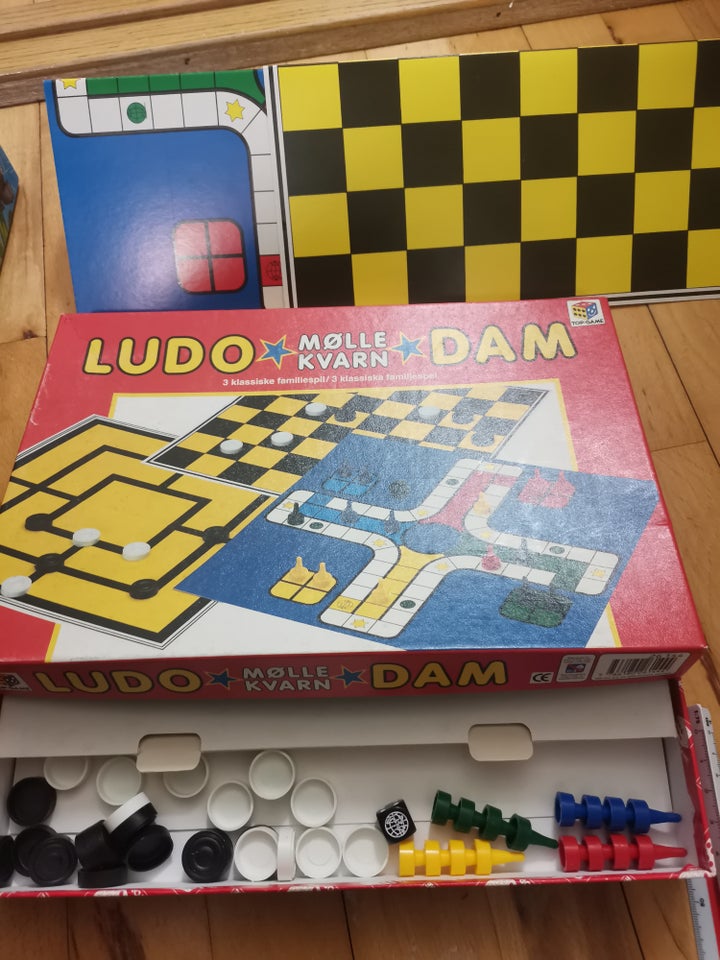 3 i en spil. LUDO, DAM OG MØLLE,