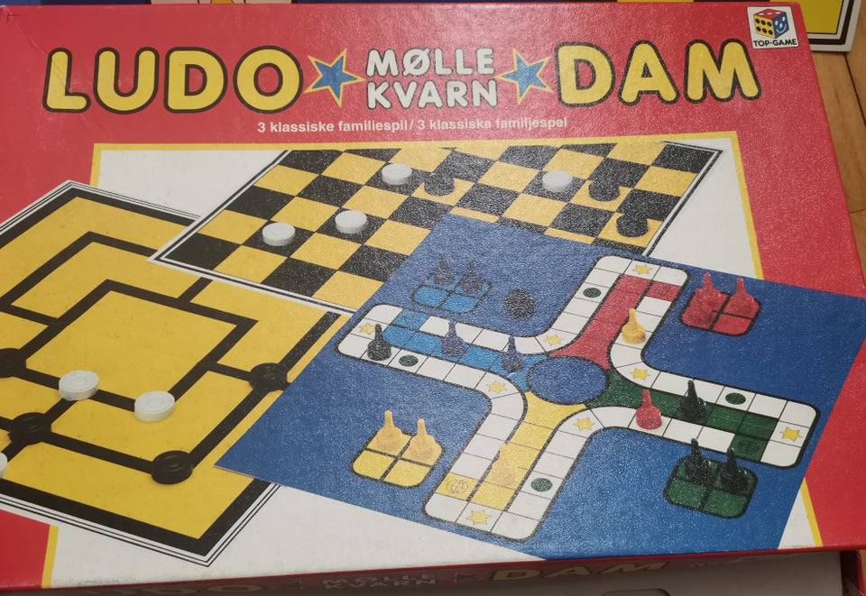 3 i en spil. LUDO, DAM OG MØLLE,