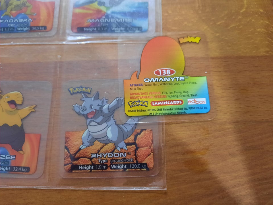 Samlekort, pokemon lamincards