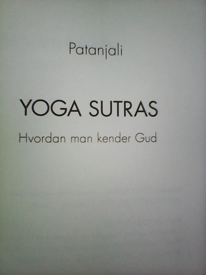 Yoga sutras - Hvordan man kender