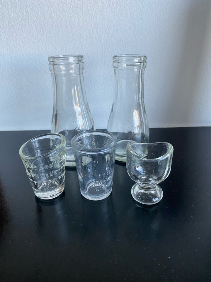 Glas, Flødeflaske, øjenglas