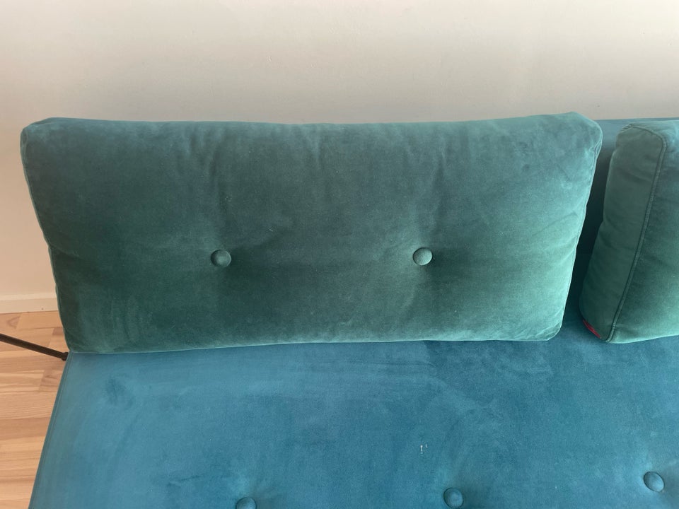 Sovesofa, velour, 3 pers.