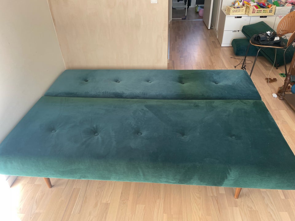 Sovesofa, velour, 3 pers.