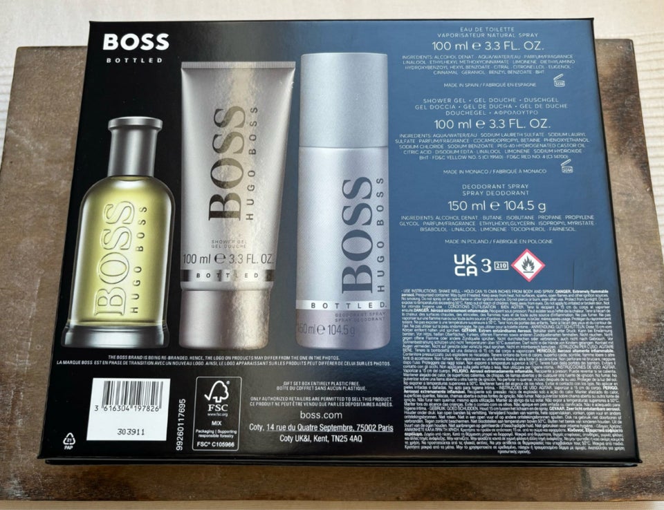 Herreparfume, Gaveæske, Hugo Boss