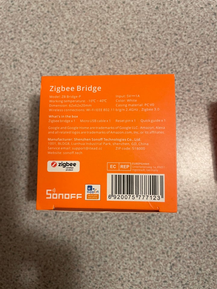 Andet Sonoff Zigbee