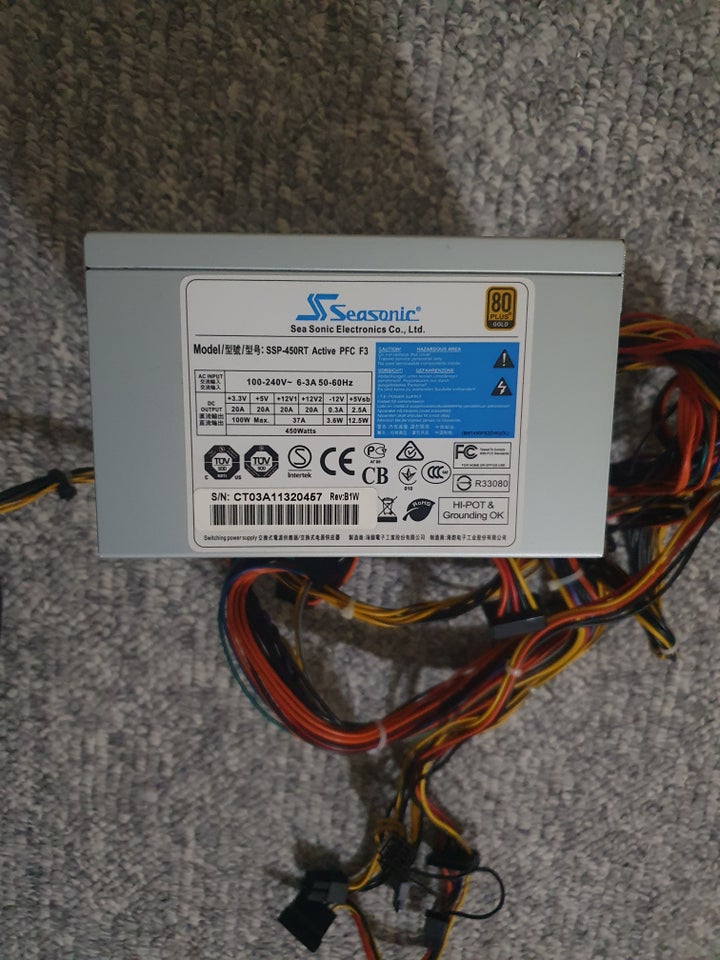 Strømforsyning 450W RT plus80 watt