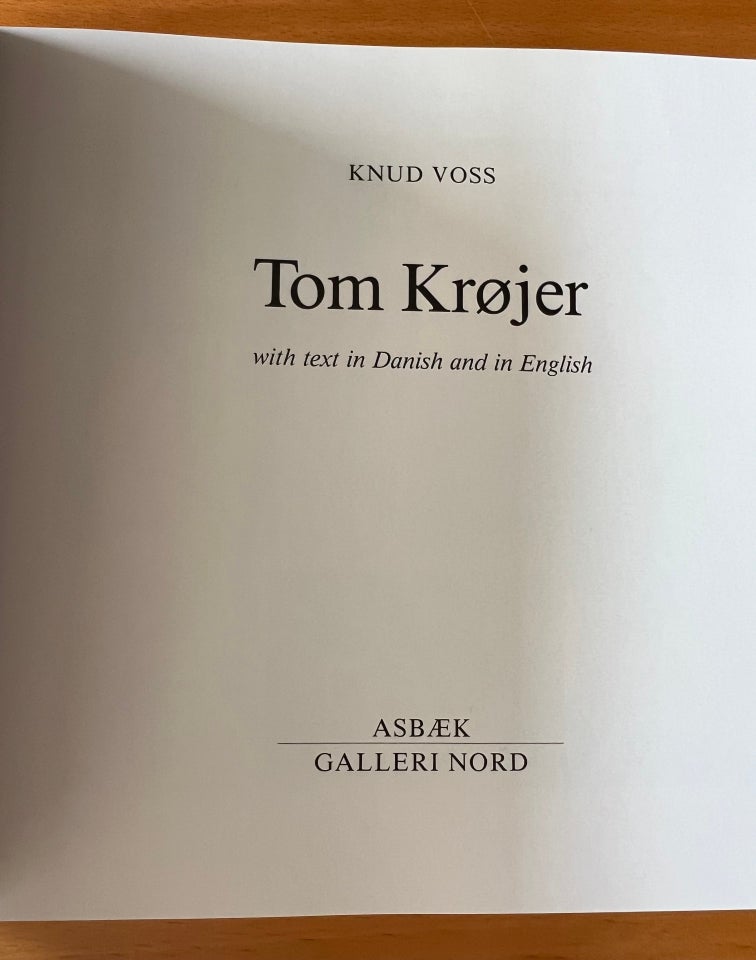 Tom Krøjer, emne: kunst og kultur