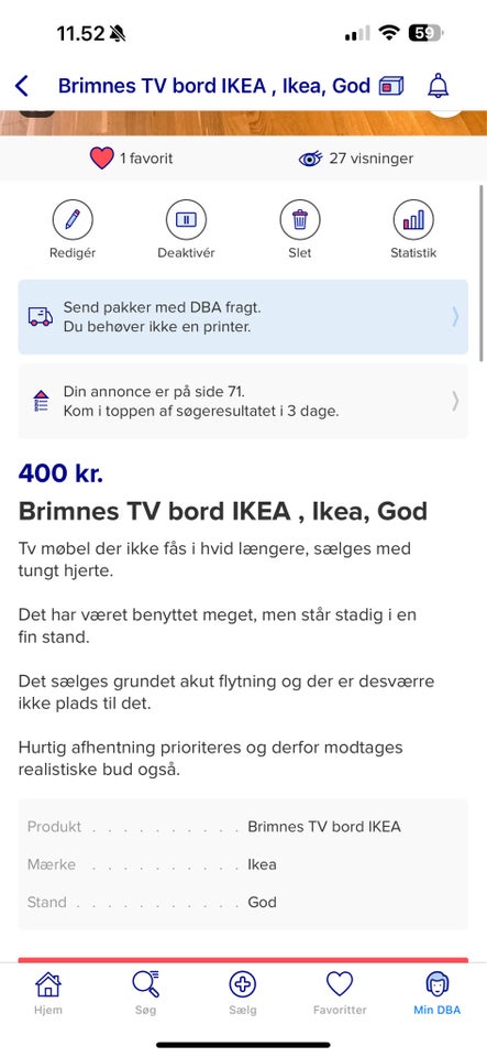 Blandet møbler og køkken service