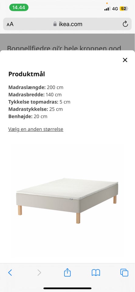 Boxmadras, IKEA, b: 140 l: 200