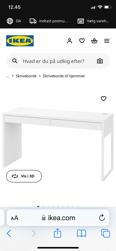 IKEA Micke skrivebord og sk...