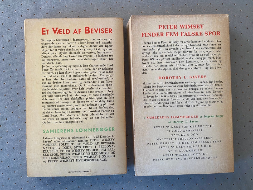 Et væld af beviser / Peter Wimsey