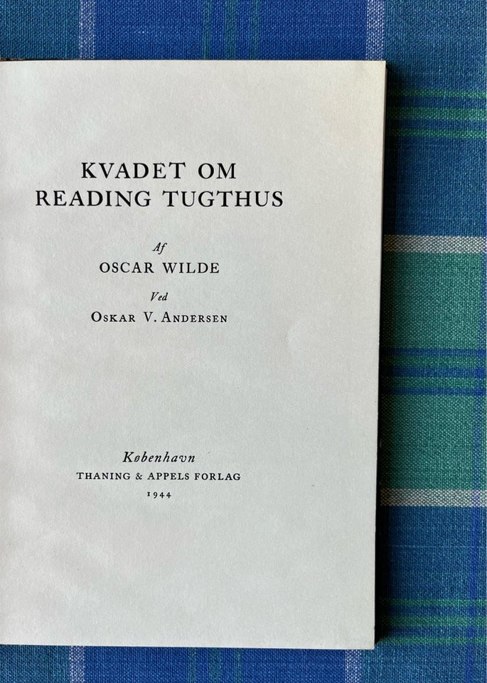 Kvadet om Reading Tugthus, Oscar