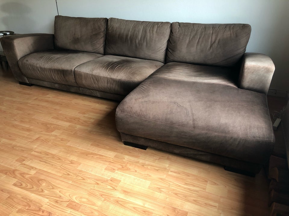 Sofa ruskind 5 pers