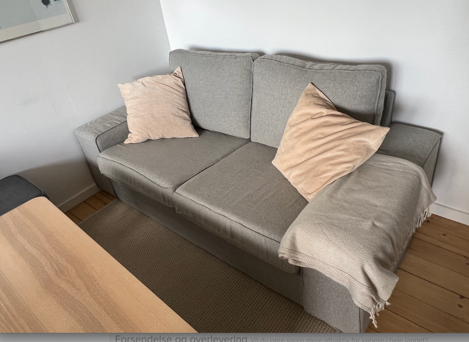 Sofa 3 pers  Ikea Kivik Grå