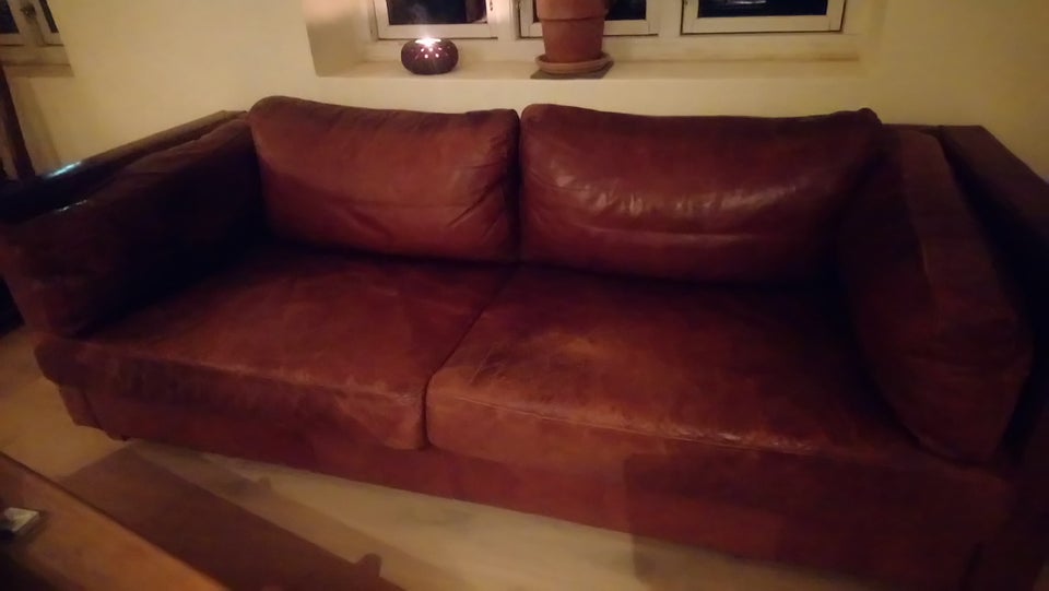 Sofa, læder, 2 pers.