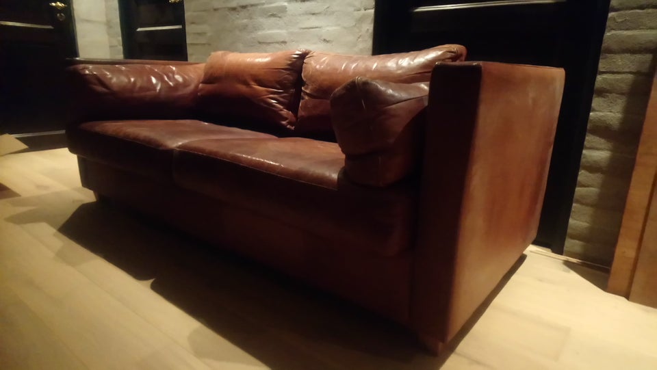 Sofa, læder, 2 pers.