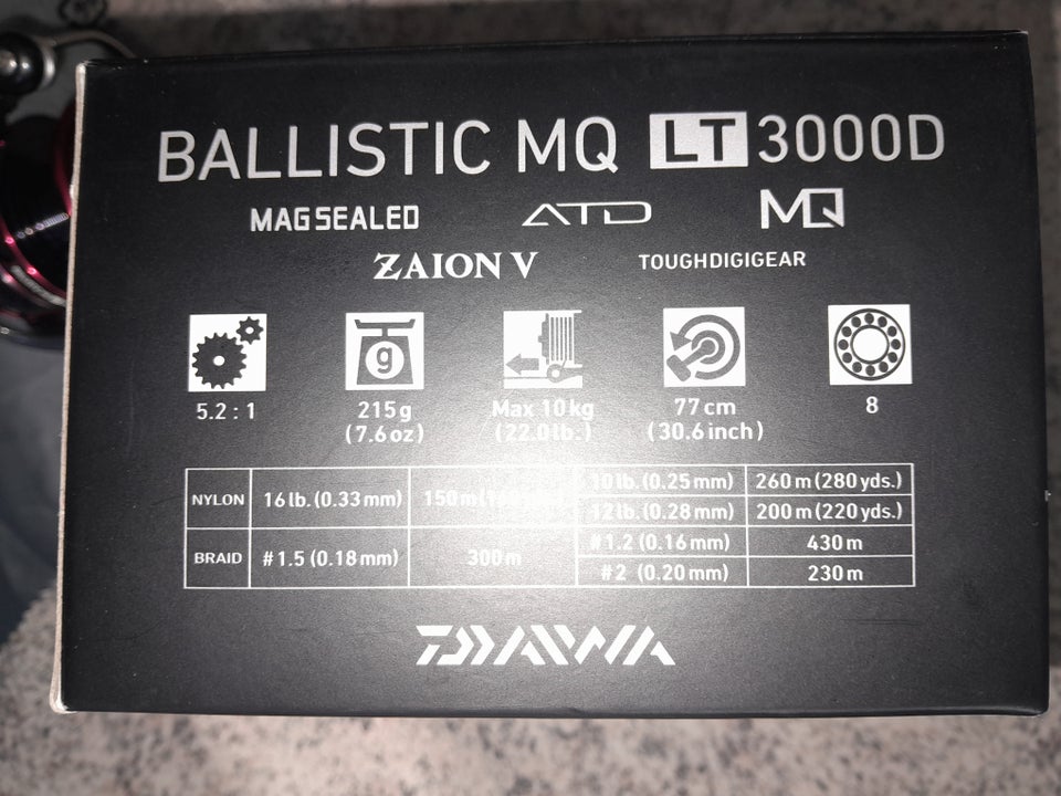 Fastspolehjul, Daiwa ballisic mq