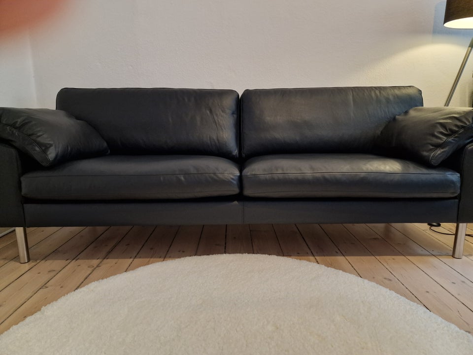 Sofa, læder, 3 pers.