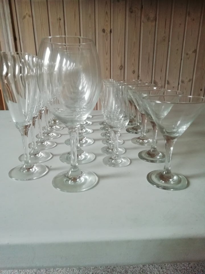 Glas 24 stk Krystalglas samlet