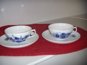 Porcelæn Tekopper Blå Blomst