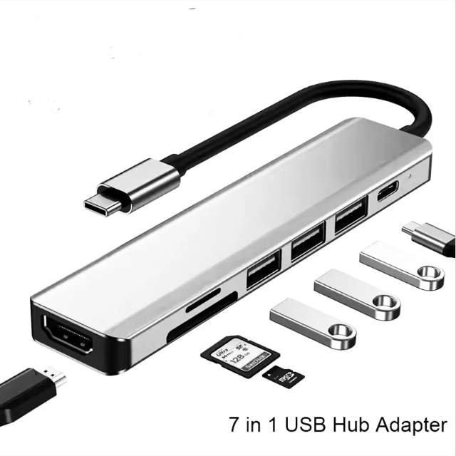 Adapter, 7 i 1 USB-C Multiport