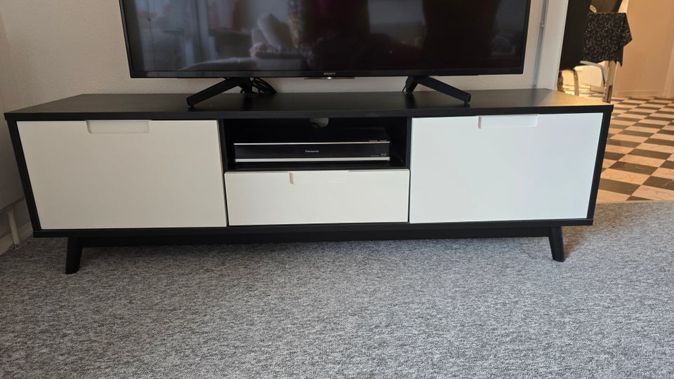 Tv bord, Nimara sort/hvidt, b: 38 l: