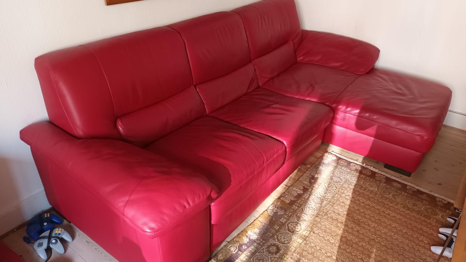 Sofa, læder, 3 pers.