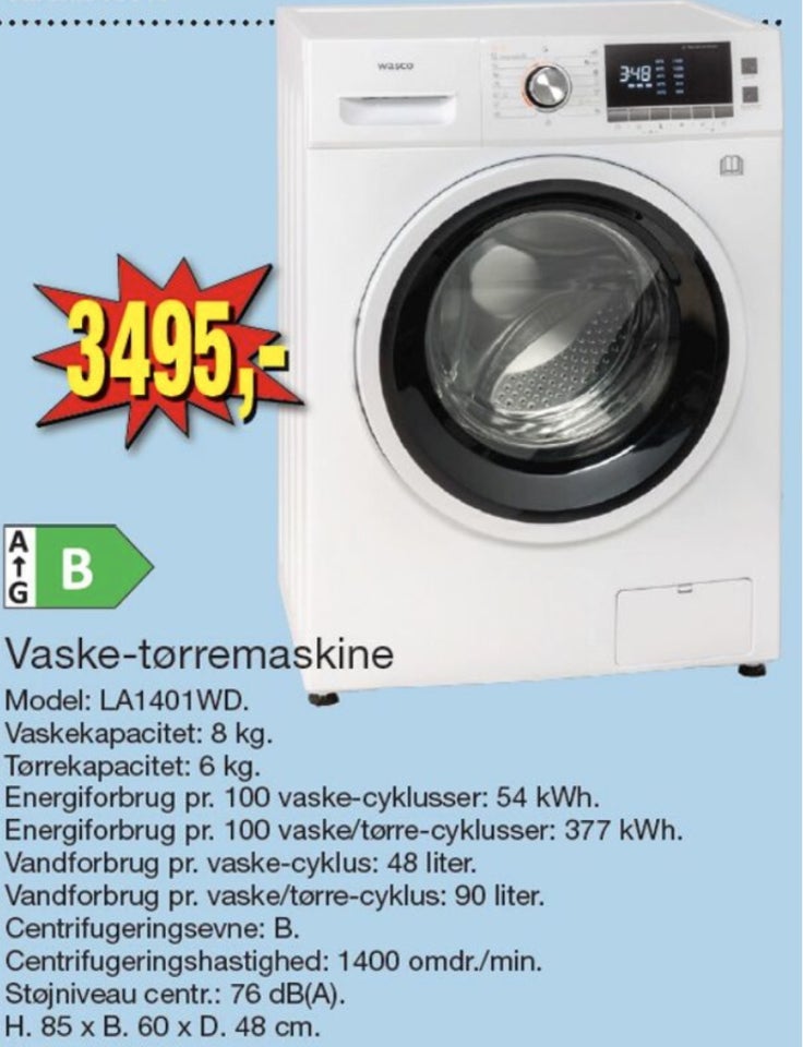 Wasco vaskemaskine,