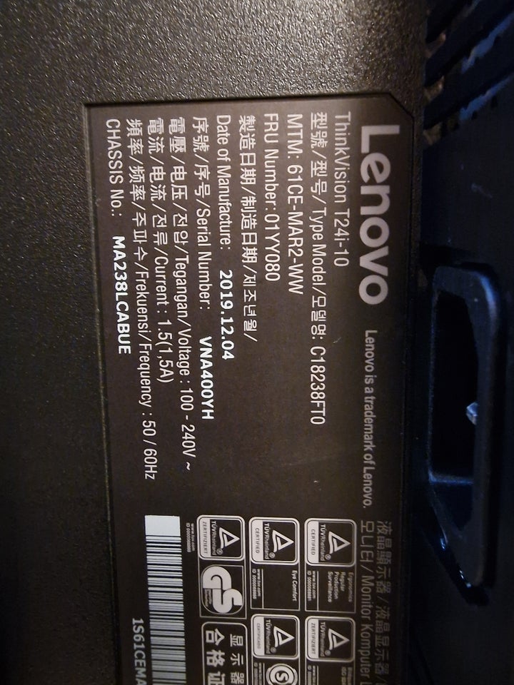 Lenovo, fladskærm, ThinkVision