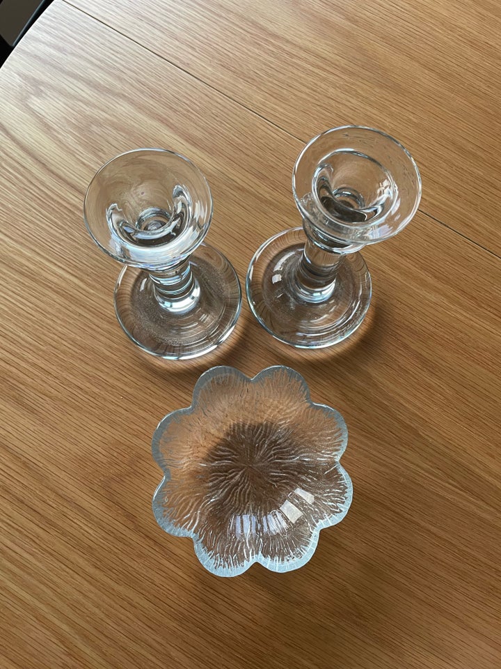 Glas Holmegaard stager + skål