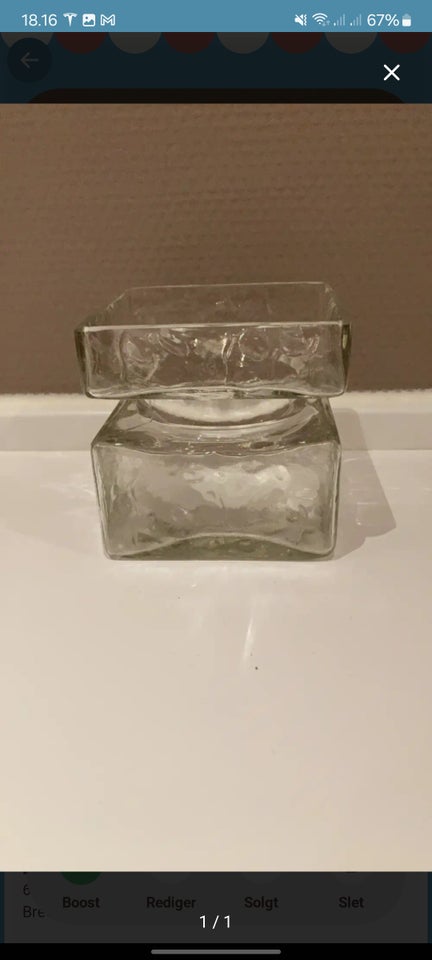 Glas Vase Pala