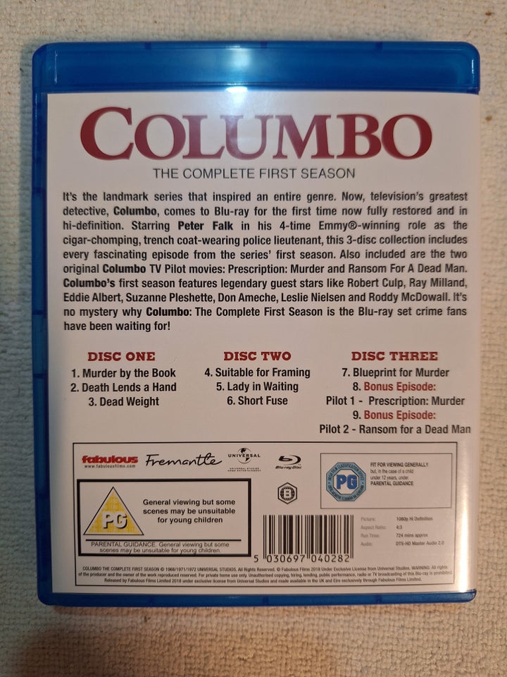 Columbo Sæson 1 og 2, Blu-ray, krimi