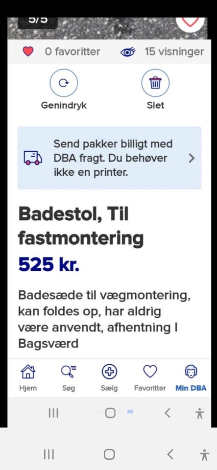 Badestol, Brusesæde til