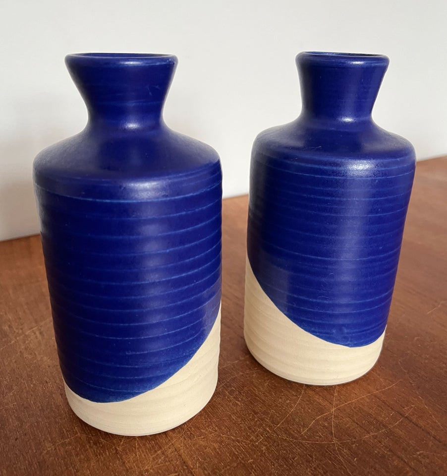 Keramik 2 retro Vaser koboltblå