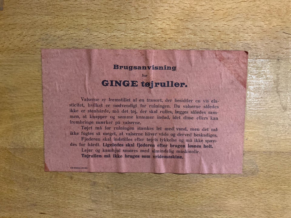 Ginge, Jern/træ, 75 år gl.